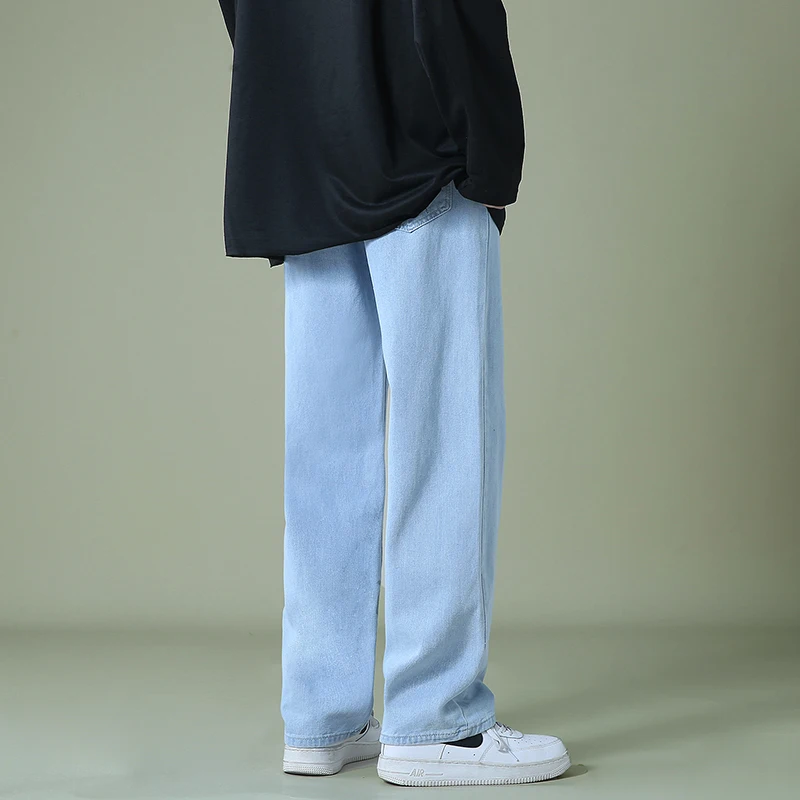 Student Gray Elastic Autumn Korean Pants Straight New Wide-leg Light Black Trousers Denim Male Baggy Jeans Style Blue Waist Men
Student Gray Elastic Autumn Korean Pants Straight New Wide-leg Light Black Trousers Denim Male Baggy Jeans Style Blue Waist Men