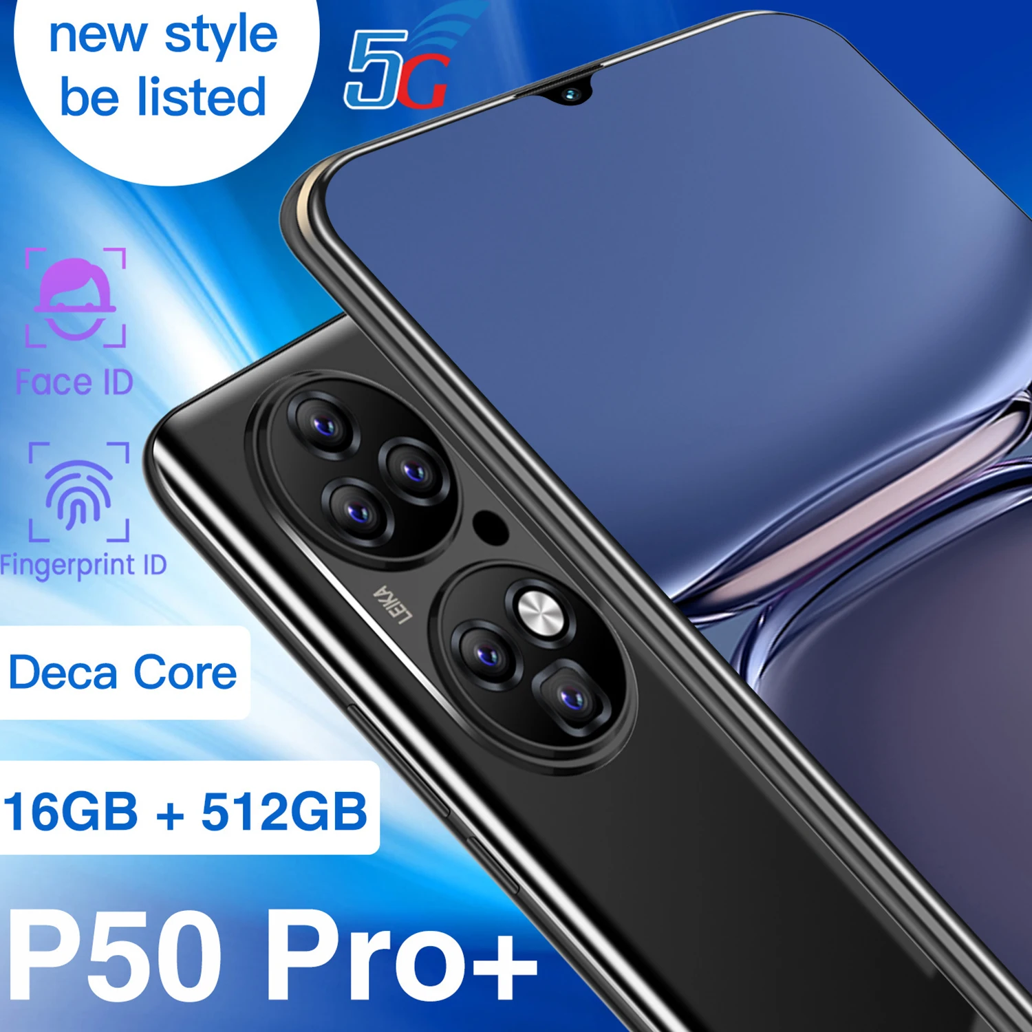 Global Version 6.7 Inch Large Screen 5G Smartphone 16GB+512GB for Huawei P50 Pro+ Smartphone Xiaomi Samsung Apple Mobile Phone
Global Version 6.7 Inch Large Screen 5G Smartphone 16GB+512GB for Huawei P50 Pro+ Smartphone Xiaomi Samsung Apple Mobile Phone
