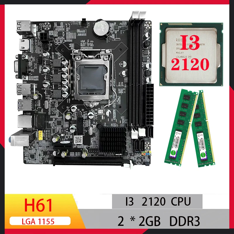 Материнская плата cpu combo H61 lga 1155 core I3 2120 Материнские платы для ПК игровые 4 ГБ DDR3 ПАМЯТЬ для настольного ПК комплект материнской платы mini itx
Материнская плата cpu combo H61 lga 1155 core I3 2120 Материнские платы для ПК игровые 4 ГБ DDR3 ПАМЯТЬ для настольного ПК комплект материнской платы mini itx