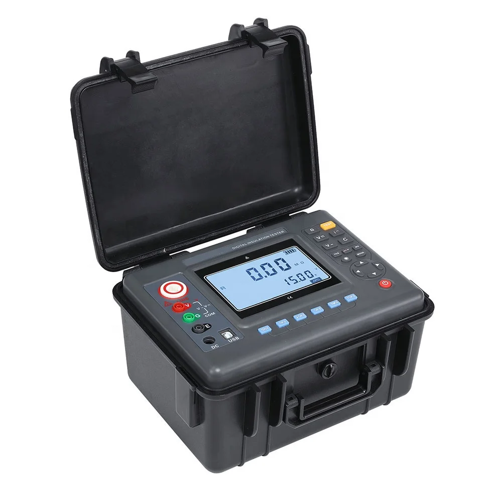 High Precision 0.01MOhm-10TOhm Megger Meter 5kv High Voltage Digital Insulation Resistance Tester
High Precision 0.01MOhm-10TOhm Megger Meter 5kv High Voltage Digital Insulation Resistance Tester