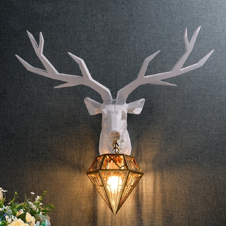 Modern Resin Deer LED Wall Lamp Nordic Industrial Decor Glass Lampshade Wall Light Living Room Wall Lights for Home Vanity Light
Modern Resin Deer LED Wall Lamp Nordic Industrial Decor Glass Lampshade Wall Light Living Room Wall Lights for Home Vanity Light