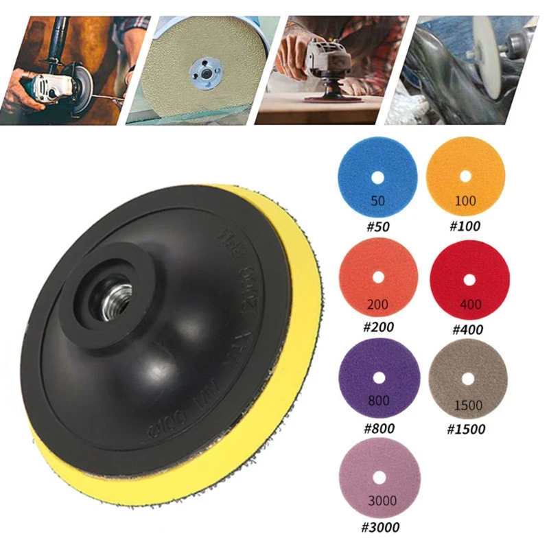8/9/11/12/19 Pack Diamond Water Grinding Pad Grit Granite Polishing Wet Polisher Soft Grinding Disc for Granite Stone M4YD
8/9/11/12/19 Pack Diamond Water Grinding Pad Grit Granite Polishing Wet Polisher Soft Grinding Disc for Granite Stone M4YD