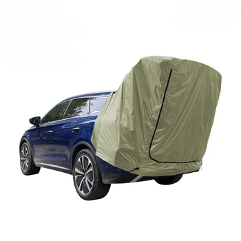 Without Poles!Outdoor SUV MPV Car Tail Tent Multifunction Roof Extension Sunshade Rain Protection Self-driving Anti-mosquito