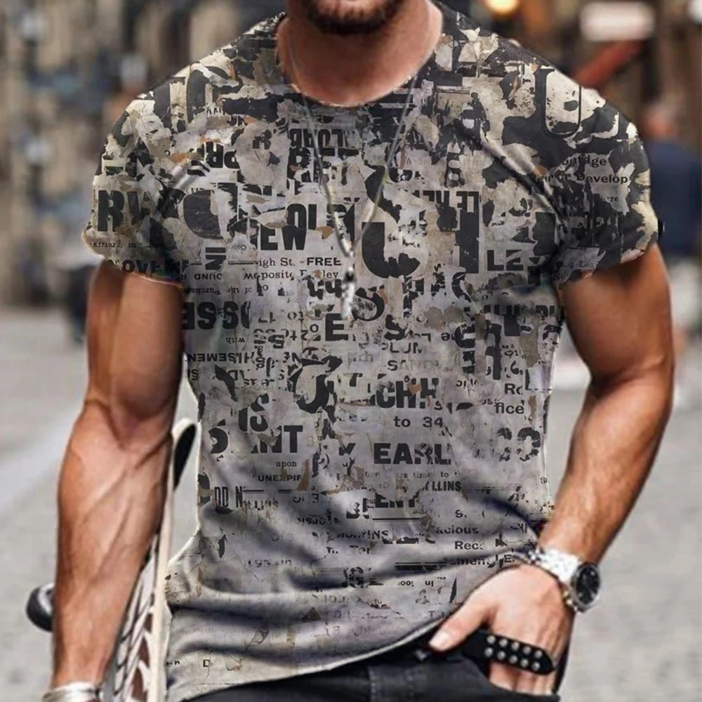 Men T-Shirt Retro Street Oversized Tee Summer Fashion Short Sleeve Letter 3D Print Casual O-Neck New Daily Outdoor Man Clothing
Men T-Shirt Retro Street Oversized Tee Summer Fashion Short Sleeve Letter 3D Print Casual O-Neck New Daily Outdoor Man Clothing