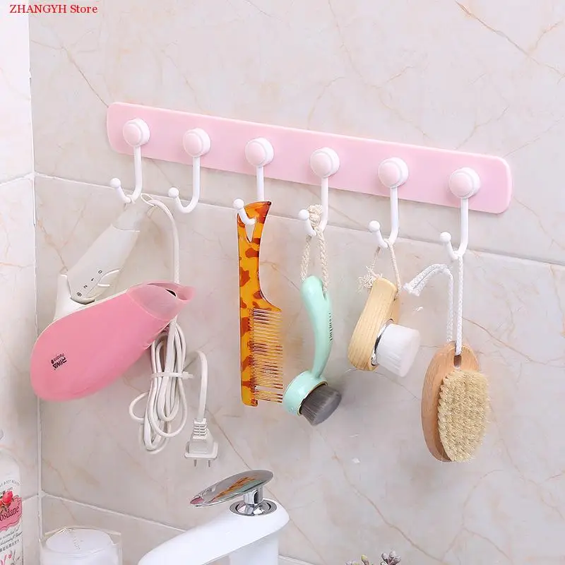 1pcs simple Japanese single-row kitchen and multi-purpose adhesive waterproof six hook
1pcs simple Japanese single-row kitchen and multi-purpose adhesive waterproof six hook