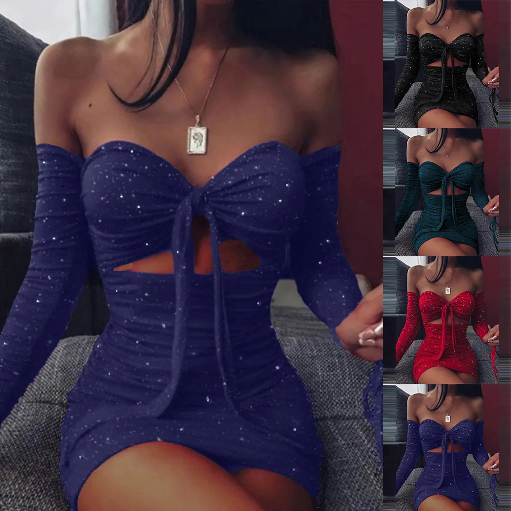 Sexy Bodycon Women Glitter Off Shoulder Short Mini Dress Ladie Bandeau Party Clubwear Evening Party Dress
Sexy Bodycon Women Glitter Off Shoulder Short Mini Dress Ladie Bandeau Party Clubwear Evening Party Dress