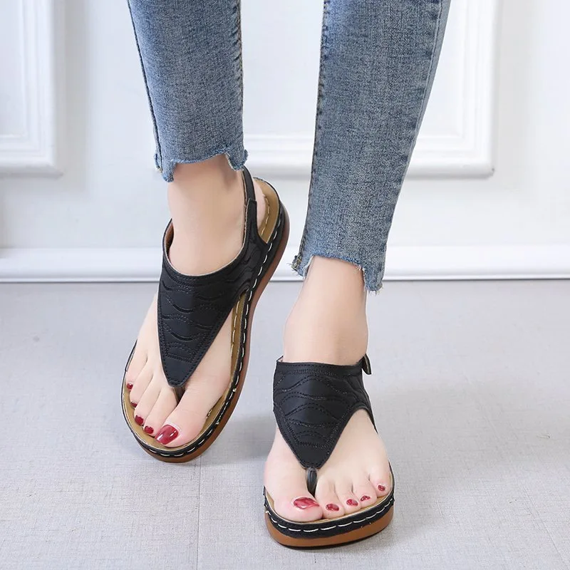 Women Flat Shoes Sandals Solid Color Round PU Slope with Light and Breathable Bag Non Slip Heel
Women Flat Shoes Sandals Solid Color Round PU Slope with Light and Breathable Bag Non Slip Heel