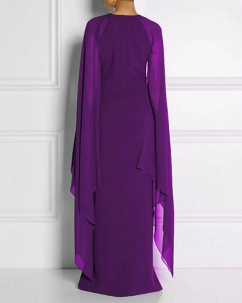 2023Elegant casual slim sexy dress, Ruffled Fashionable Bat Sleeve Mid Rise Solid Temperament Commuter Long Dress elegant Eveni
2023Elegant casual slim sexy dress, Ruffled Fashionable Bat Sleeve Mid Rise Solid Temperament Commuter Long Dress elegant Eveni