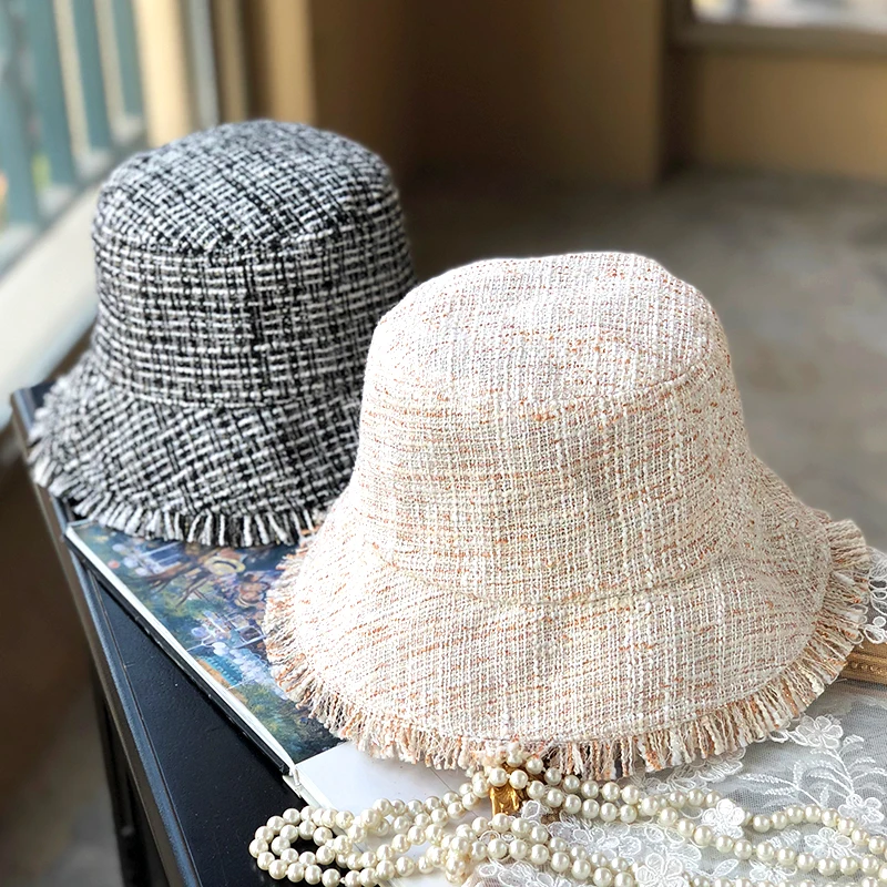 Ladies Classic Fisherman Hat Spring and Summer Small Fragrant Wind Fringed Basin Hats Elegant Travel Wild Flat Sun Cap
Ladies Classic Fisherman Hat Spring and Summer Small Fragrant Wind Fringed Basin Hats Elegant Travel Wild Flat Sun Cap