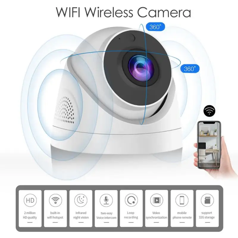 1080P IP Camera Wifi Video Surveillance Security Camera Night Vision Two Way Audio Auto Tracking Smart Wireless Baby Monitor 
1080P IP Camera Wifi Video Surveillance Security Camera Night Vision Two Way Audio Auto Tracking Smart Wireless Baby Monitor