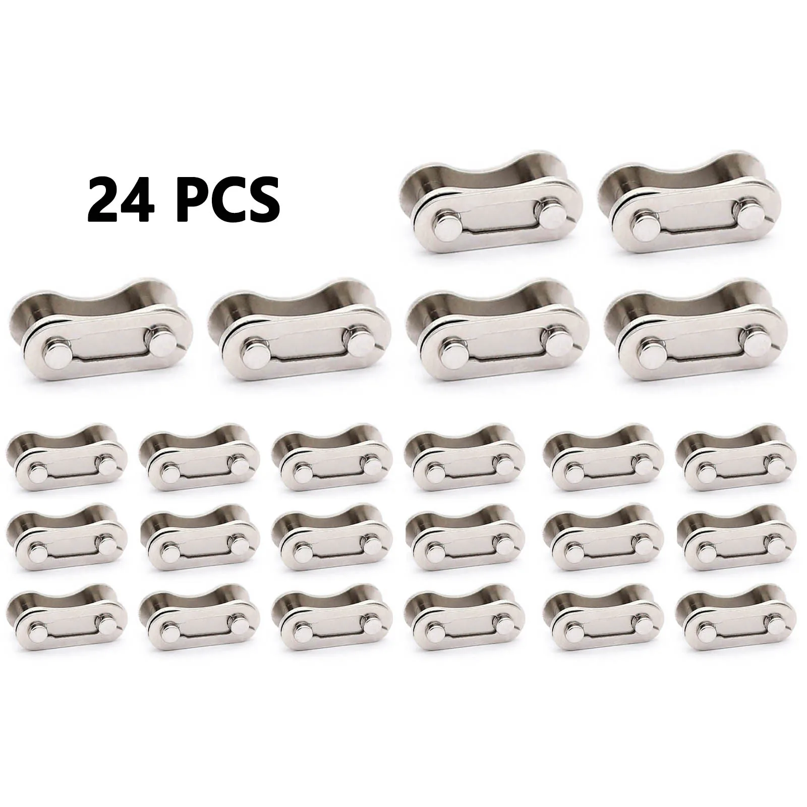 24pcs Bicycle Single Speed Quick Chain Master Links Connector Accessories Mountain Road Bike Steel Chain Connector 1/2 X 1/8
24pcs Bicycle Single Speed Quick Chain Master Links Connector Accessories Mountain Road Bike Steel Chain Connector 1/2 X 1/8