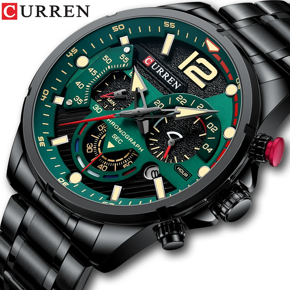 CURREN Luxury Brand Sport Wristwatches for Man Luminous Quartz Watches Casual Chronograph Stainless Steel Male Clock
CURREN Luxury Brand Sport Wristwatches for Man Luminous Quartz Watches Casual Chronograph Stainless Steel Male Clock