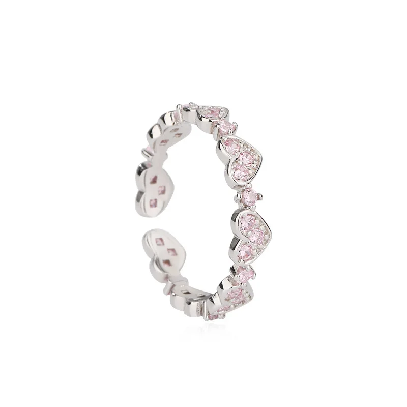 

Регулируемое Серебряное кольцо для влюбленных для женщин, модное кольцо на палец, универсальное персонализированное изящное ювелирное изделие