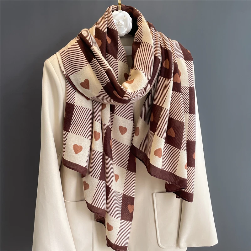 Cotton Scarf Women New Print Luxury Warm Autumn Shawl Wraps Female Beach Stoles Head Scarves Hijab Bandana Echarpe 2022 
Cotton Scarf Women New Print Luxury Warm Autumn Shawl Wraps Female Beach Stoles Head Scarves Hijab Bandana Echarpe 2022