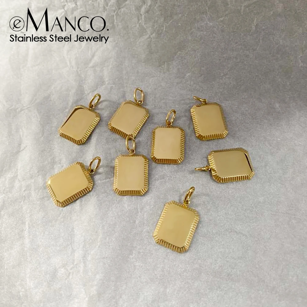 eManco square Tags Cards Charm Pendant Man DIY Necklace&Pendants Stainless Steel Fashion Keychain Women Jewelry
eManco square Tags Cards Charm Pendant Man DIY Necklace&Pendants Stainless Steel Fashion Keychain Women Jewelry