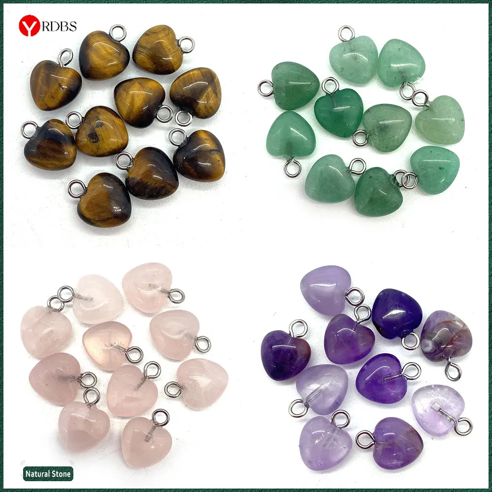 10mm Heart-shaped Polished Natural Stone Tiger Eye Amethyst Opal Diy Charms for Jewelry Making Women Necklace Earrings Charm
10mm Heart-shaped Polished Natural Stone Tiger Eye Amethyst Opal Diy Charms for Jewelry Making Women Necklace Earrings Charm