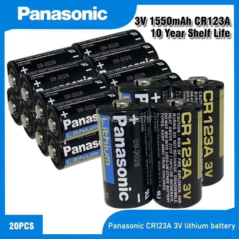 

NEW 20PC Original CR123A CR123 123A CR A123 CR17345 16340 3V Lithium Battery for Camera Flashlight dry primary cell