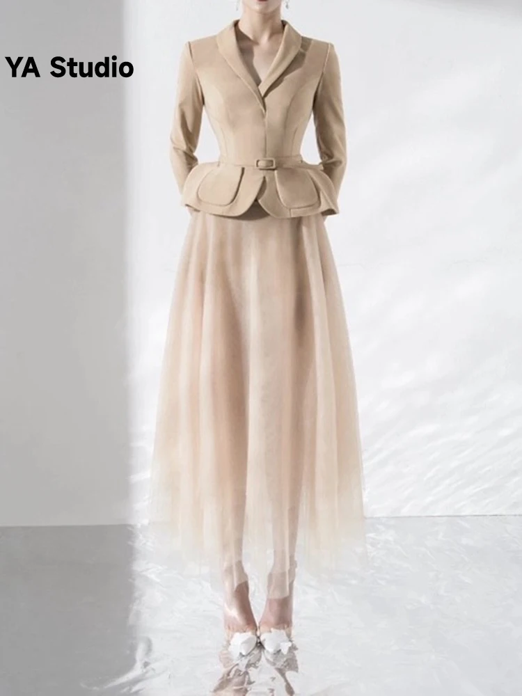 Goddess Style Suit Set Skirt Vietnamese Designer's New Small Group Suit Mesh Trouser Skirt Half Skirt
Goddess Style Suit Set Skirt Vietnamese Designer's New Small Group Suit Mesh Trouser Skirt Half Skirt