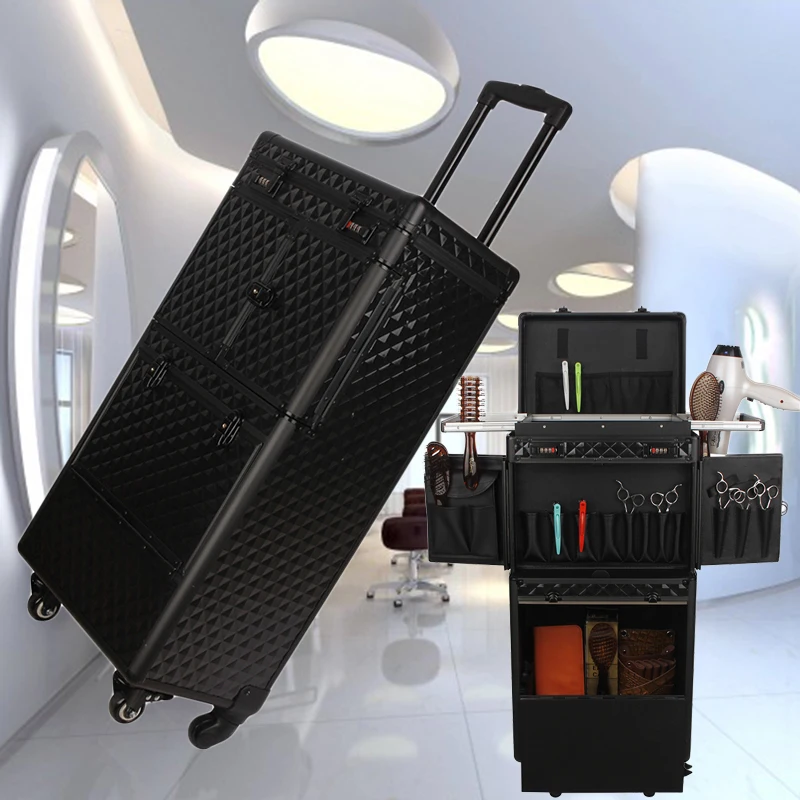 2021 New Men Retro Diamond texture Trolley Cosmetic case,Nails Makeup Toolbox Rolling luggage bag,Beauty Tattoo Trolley Suitcase
2021 New Men Retro Diamond texture Trolley Cosmetic case,Nails Makeup Toolbox Rolling luggage bag,Beauty Tattoo Trolley Suitcase