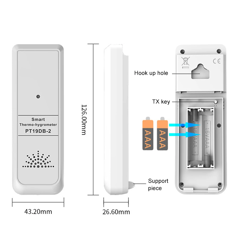 Easy To Carry For Environmental Testing Hygrometer Thermometer Honeycomb Design Tuya App 126mm X 43.2mm X 26.6mm
Easy To Carry For Environmental Testing Hygrometer Thermometer Honeycomb Design Tuya App 126mm X 43.2mm X 26.6mm