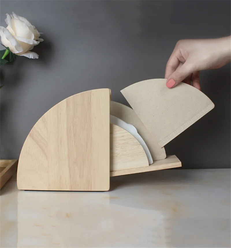 Hand Drip Coffee Filter Paper Holder With Cover Cone Filter Paper Box Storage Rack Dust Proof Countertop Dispenser Stand
Hand Drip Coffee Filter Paper Holder With Cover Cone Filter Paper Box Storage Rack Dust Proof Countertop Dispenser Stand
