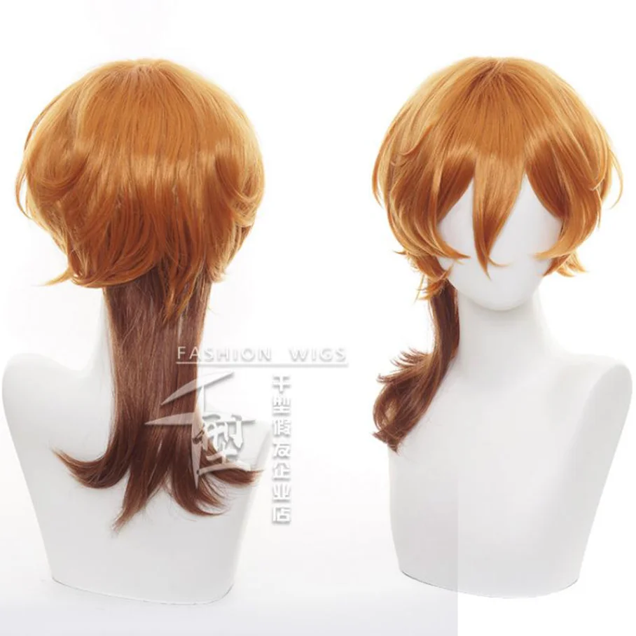 Anime Bungo Stray Dogs Nakahara Chuuya Cosplay Wig Orange Gradient Hair Heat Resistant Synthetic Halloween Party Accessories
Anime Bungo Stray Dogs Nakahara Chuuya Cosplay Wig Orange Gradient Hair Heat Resistant Synthetic Halloween Party Accessories