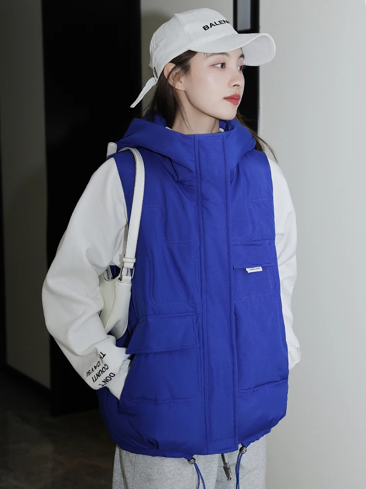 2022 New Arrival Women Winter Vest Solid Black Blue White Solid Female Waistcoat Sleeveless Jacket Warm
2022 New Arrival Women Winter Vest Solid Black Blue White Solid Female Waistcoat Sleeveless Jacket Warm