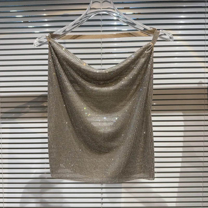 2023 Summer New Arrival Sleeveless Halter Khaki Rhinestone Diamonds Camisole Women Tank Top GK361
2023 Summer New Arrival Sleeveless Halter Khaki Rhinestone Diamonds Camisole Women Tank Top GK361