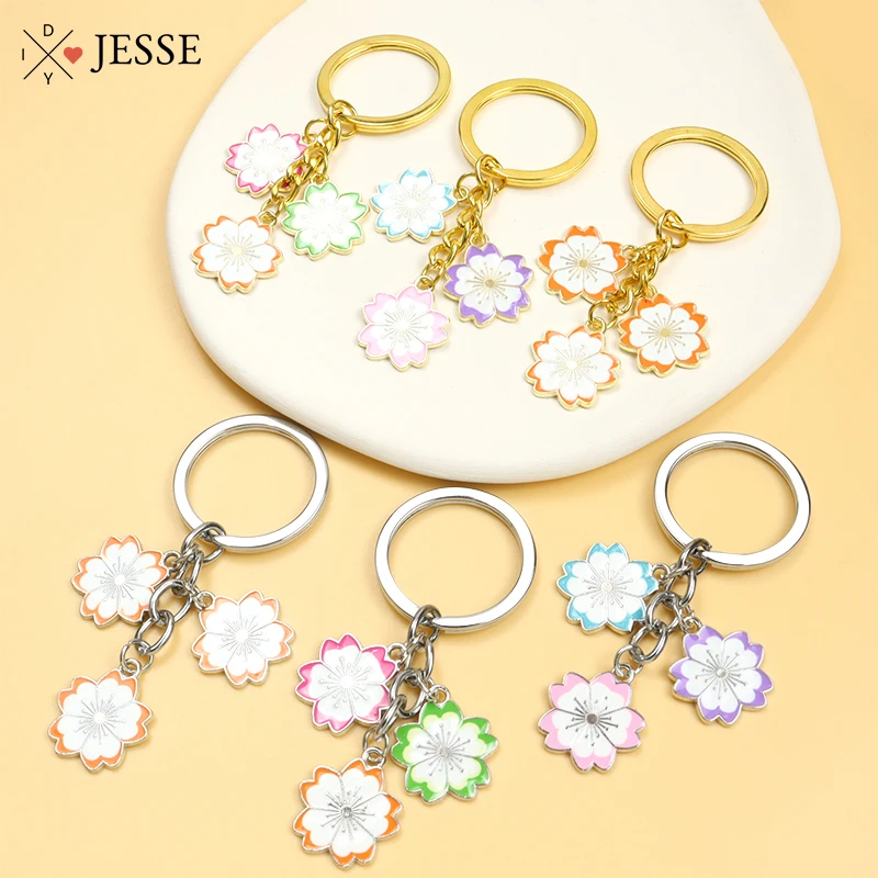 Lovely Enamel Keychains Colorful Sakura Flower Alloy Pendant Keyrings for Women Girl Bag Car Key Holder Jewelry Gift Accessories
Lovely Enamel Keychains Colorful Sakura Flower Alloy Pendant Keyrings for Women Girl Bag Car Key Holder Jewelry Gift Accessories