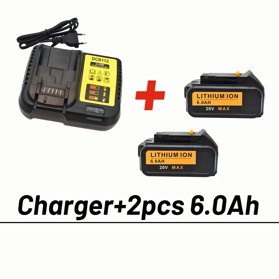 NEW 20V 6000mAh for Dewalt Power Tool Battery for Dewalt DCB180 DCB181 DCB182 DCB201 DCB201-2 DCB200 DCB200-2 DCB204-2+Charger
NEW 20V 6000mAh for Dewalt Power Tool Battery for Dewalt DCB180 DCB181 DCB182 DCB201 DCB201-2 DCB200 DCB200-2 DCB204-2+Charger