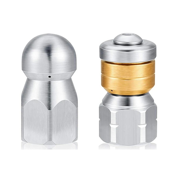 2X Sewer Jetter Hose Nozzle,High Pressure Washer Hose Nozzle,1 Button Nose Nozzle & 1 Rotating Nozzle,1/4 Inch Pack Of 2
2X Sewer Jetter Hose Nozzle,High Pressure Washer Hose Nozzle,1 Button Nose Nozzle & 1 Rotating Nozzle,1/4 Inch Pack Of 2