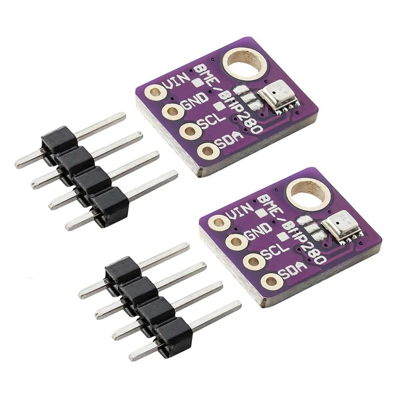 

2X GY-BME280 I2C IIC Digital Breakout Barometric Humidity Sensor Module Board 5V 3.3V For Arduino And Raspberry Pi