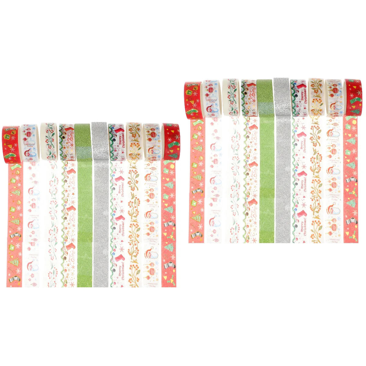 24 Rolls of Practical Self-adhesive Christmas Washi Tapes Gift Wrapper Stickers for Gift Wrapping Handicraft Craft DIY
24 Rolls of Practical Self-adhesive Christmas Washi Tapes Gift Wrapper Stickers for Gift Wrapping Handicraft Craft DIY