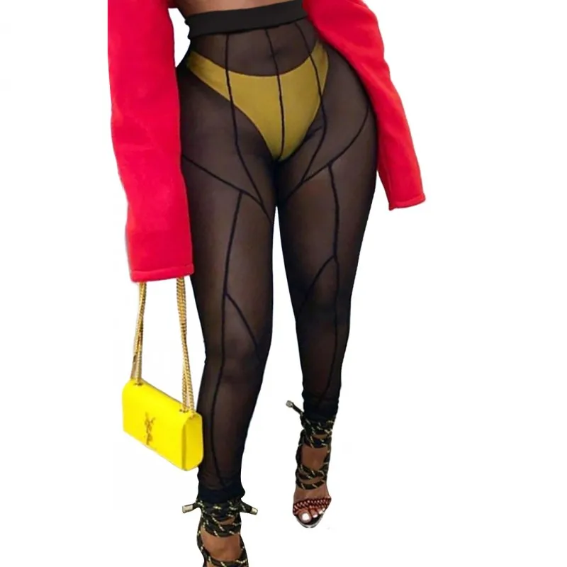 Skinny Pencil Pants Women High Waist Mesh See Through Trousers Summer New Fashion Stretchy Gauze Sexy Clubwear Female Pants 2022
Skinny Pencil Pants Women High Waist Mesh See Through Trousers Summer New Fashion Stretchy Gauze Sexy Clubwear Female Pants 2022