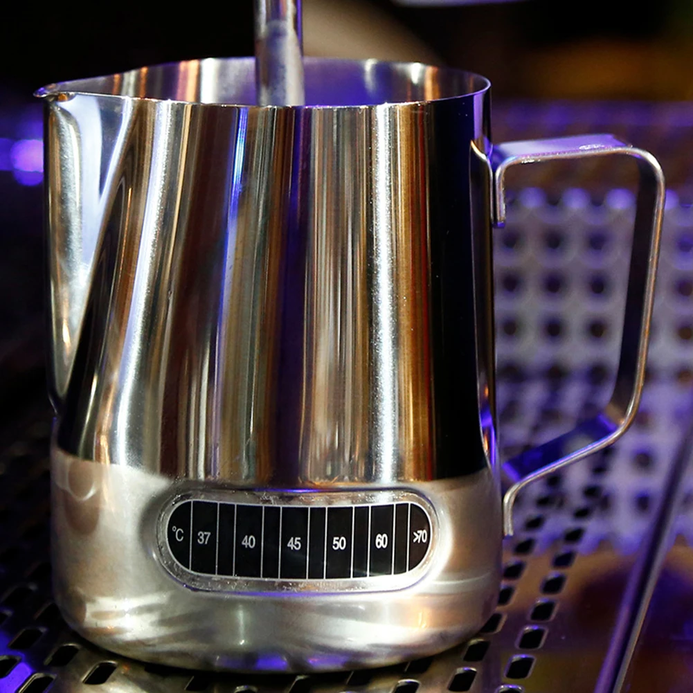 600ml Stainless Steel Milk Frothing Pitcher With Thermometer Espresso Coffee Frother Cup Jug Maker Whipping Milk Froth Foam Jug
600ml Stainless Steel Milk Frothing Pitcher With Thermometer Espresso Coffee Frother Cup Jug Maker Whipping Milk Froth Foam Jug