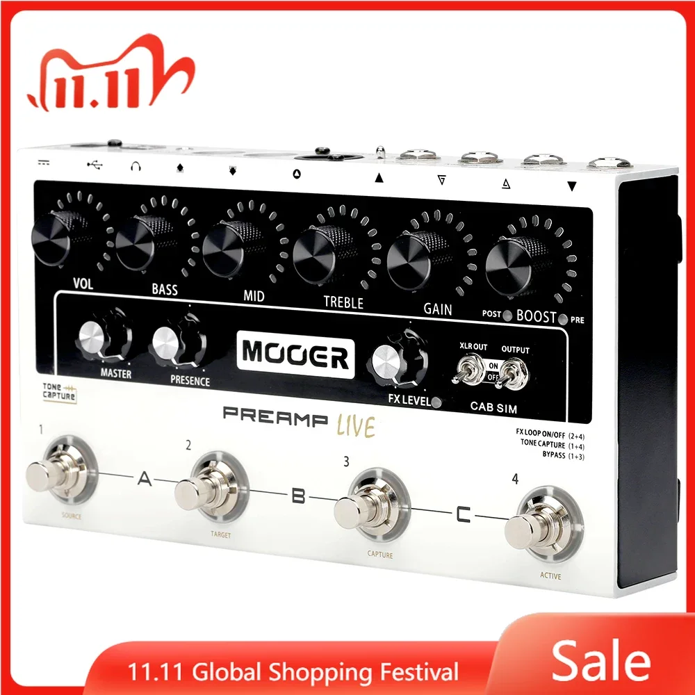 MOOER Guitar Effect Pedal M999 Preamp Live Floorstanding Integrated Preamp Pedal Equipped with 12 Independent Pre-stage Channels
MOOER Guitar Effect Pedal M999 Preamp Live Floorstanding Integrated Preamp Pedal Equipped with 12 Independent Pre-stage Channels