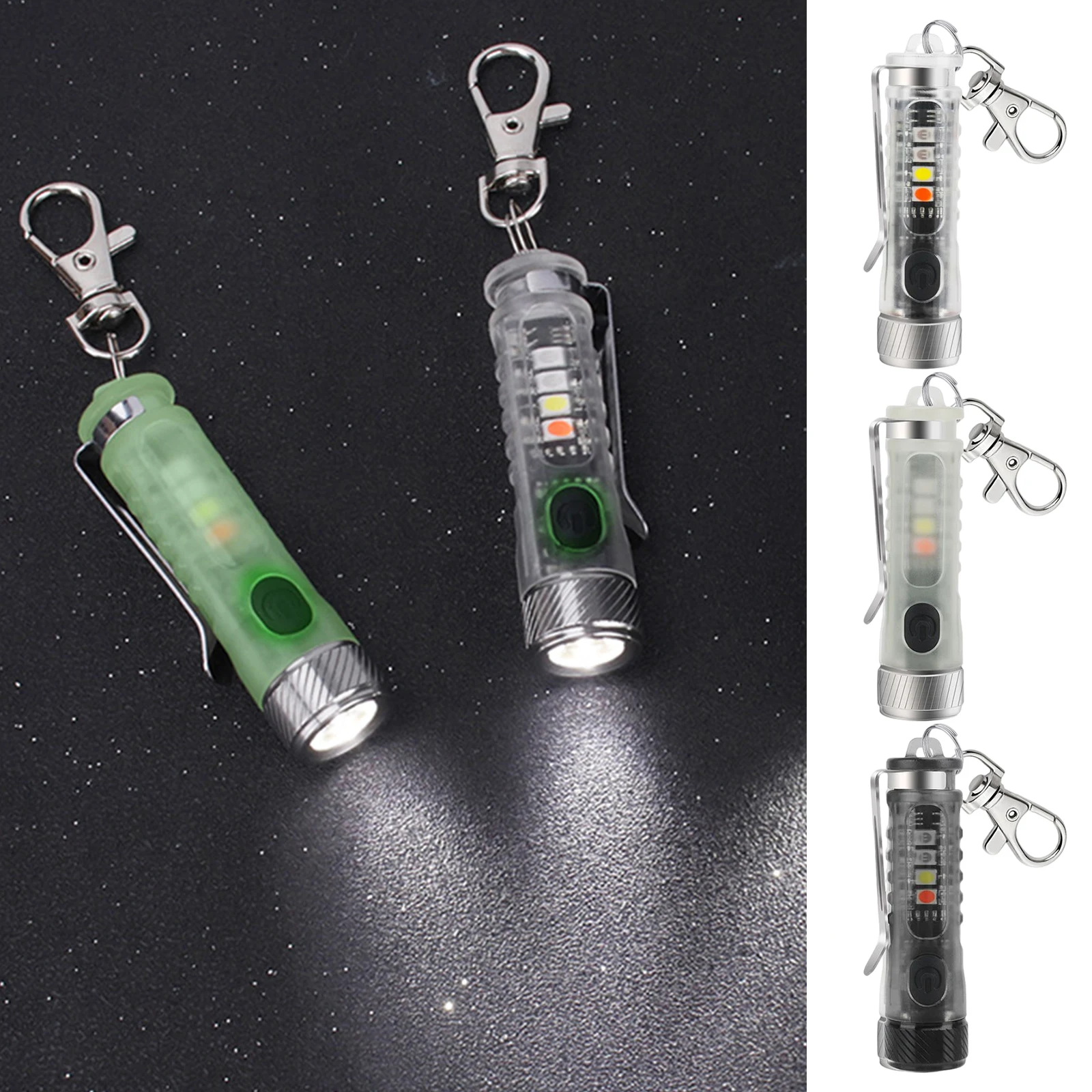 400LM Keychain Light with Holding Clip Portable Torch Light IPX6 Waterproof Red Light SOS UV Light Banknote Detection for Hiking
400LM Keychain Light with Holding Clip Portable Torch Light IPX6 Waterproof Red Light SOS UV Light Banknote Detection for Hiking