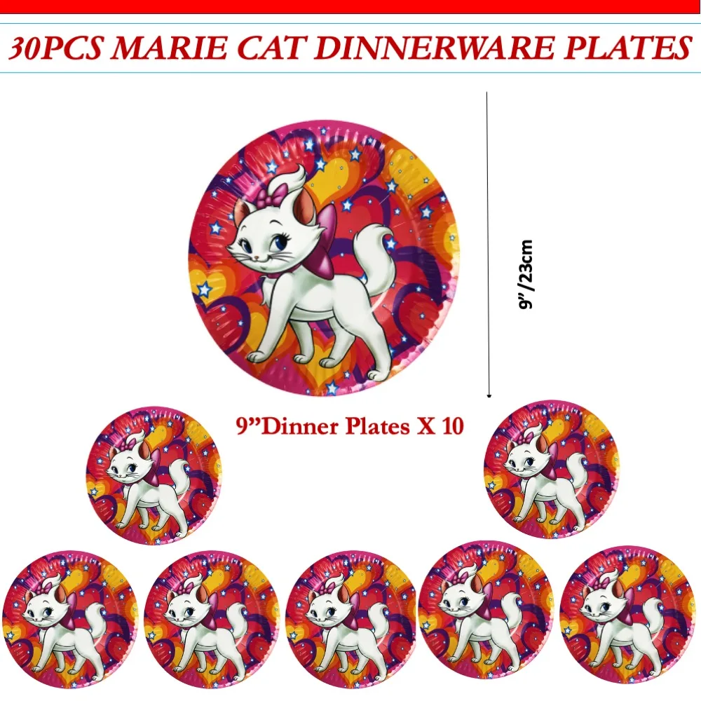 Marie Cat Disposable Decorations 9inch Plates For Birthday Anniversary Dinner Baby Shower Wedding Home School College Virtual
Marie Cat Disposable Decorations 9inch Plates For Birthday Anniversary Dinner Baby Shower Wedding Home School College Virtual