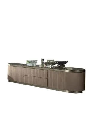 Marble TV cabinet against the wall in the living room of simple villa. Postmodern light luxury TV cabinet with large family size
Marble TV cabinet against the wall in the living room of simple villa. Postmodern light luxury TV cabinet with large family size