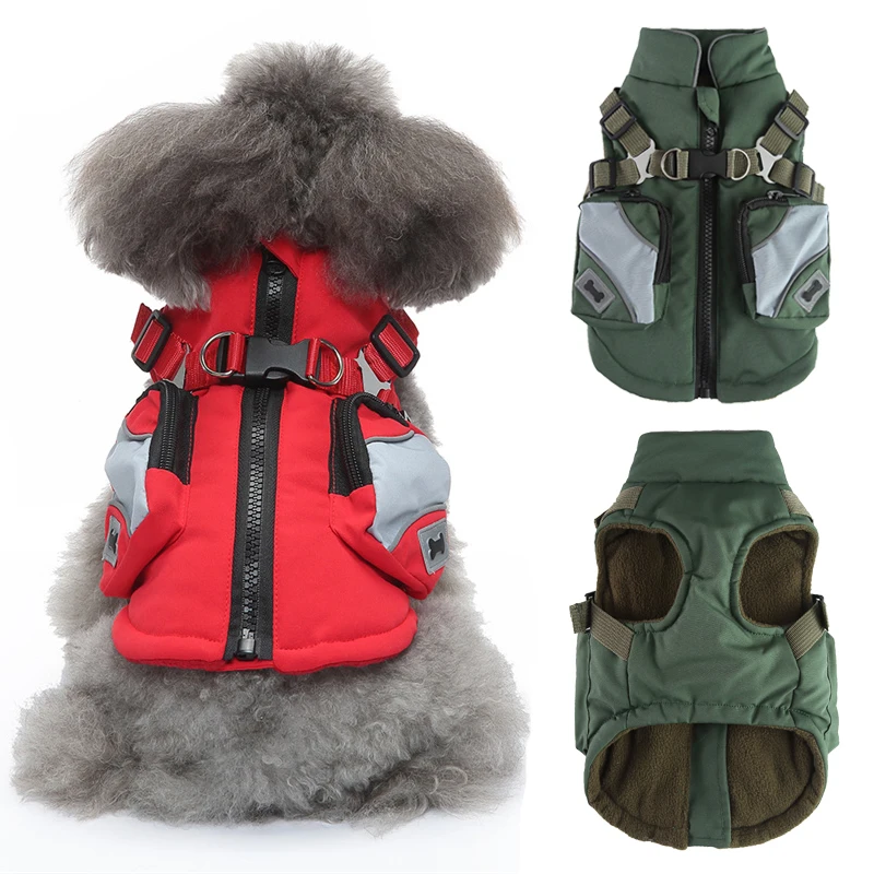 Winter Dog Jacket Harness 2 in 1 Fashion Dog Coat with Pocket for Small Dogs Pomeranian Chihuahua Warm Waterproof Puppy Clothes
Winter Dog Jacket Harness 2 in 1 Fashion Dog Coat with Pocket for Small Dogs Pomeranian Chihuahua Warm Waterproof Puppy Clothes
