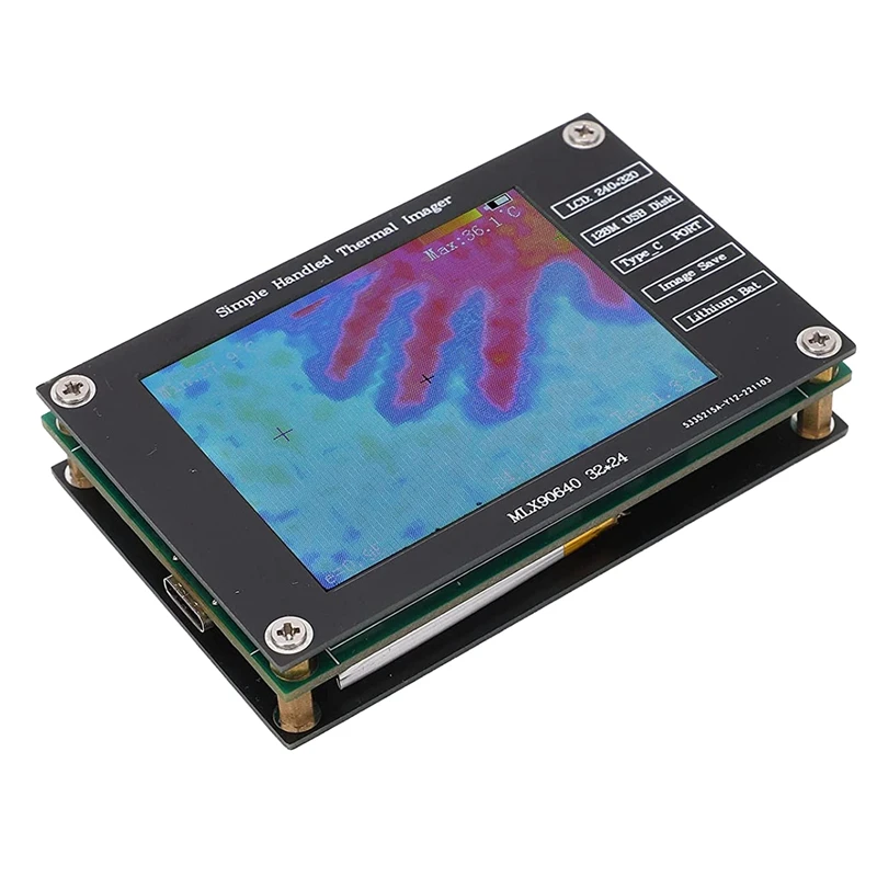 1 PCS Thermal Imager, 2.8Inch Thermal Imager Infrared Camera, ‑40℃ To +300℃ Built In SPI Flash Chip USB C Charging
1 PCS Thermal Imager, 2.8Inch Thermal Imager Infrared Camera, ‑40℃ To +300℃ Built In SPI Flash Chip USB C Charging