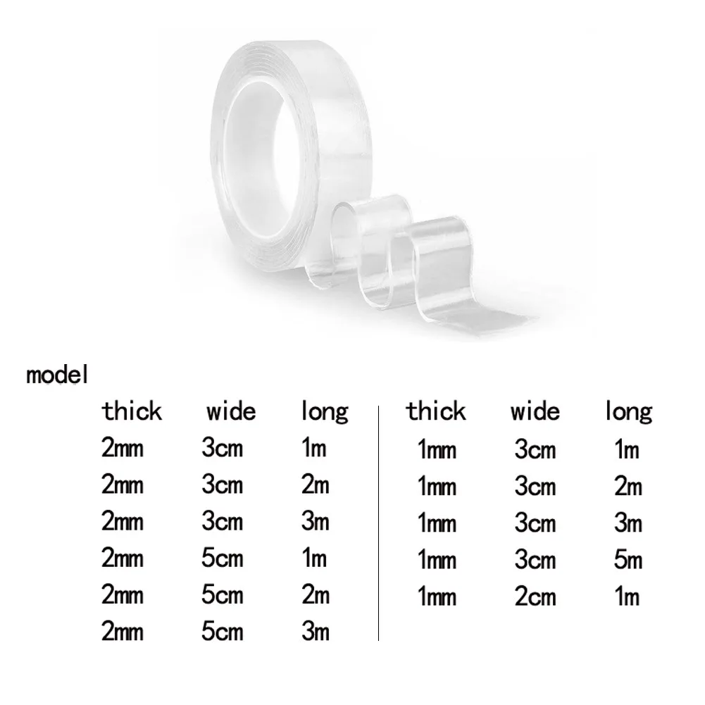 Nano PU Gel Transparent Double-sided Tape Double-sided Tapes Reusable For Keep Things In Place No Trace Not Damage
Nano PU Gel Transparent Double-sided Tape Double-sided Tapes Reusable For Keep Things In Place No Trace Not Damage