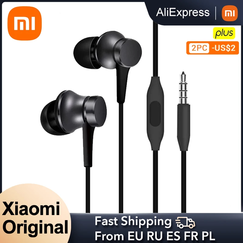 

Original Xiaomi Piston 3 Earphone Bass Wired 3.5mm In-Ear Sports Fresh Edition Headphones with Mic Headphones for Huawei Samsung