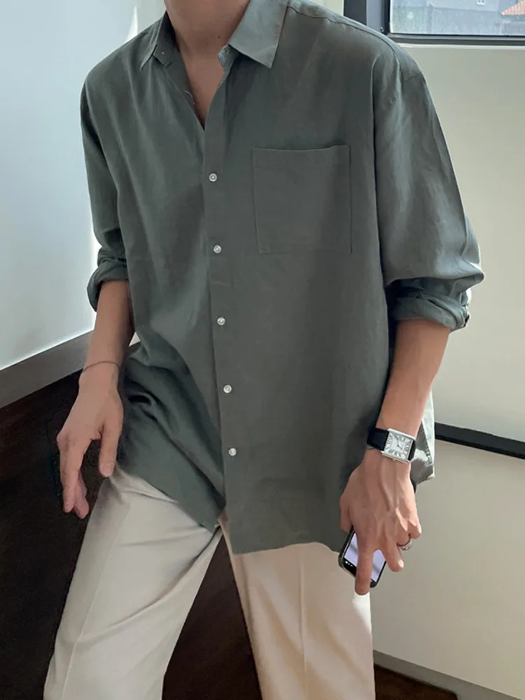 SYUHGFA 2022 Autumn Lapel Long Sleeve Flax Shirt For Men Korea Streetwear Loose Casual Style Tops Men Clothing
SYUHGFA 2022 Autumn Lapel Long Sleeve Flax Shirt For Men Korea Streetwear Loose Casual Style Tops Men Clothing