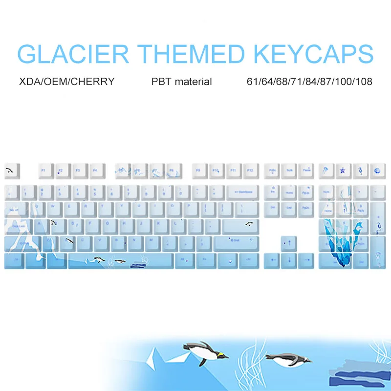 Набор колпачков для клавиатуры, тематика ледника, сублимационные колпачки для механической клавиатуры, несколько версий, XDA Cherry, OEM профиль
Набор колпачков для клавиатуры, тематика ледника, сублимационные колпачки для механической клавиатуры, несколько версий, XDA Cherry, OEM профиль