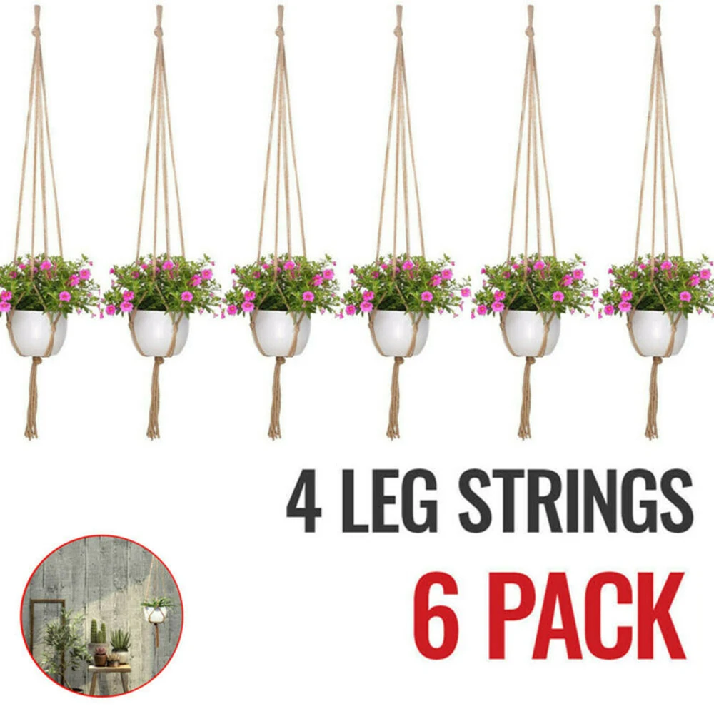 6PCS Macrame Handmade Plant Hanger Baskets Holder Balcony Hanging Decoration Vintage Flower Pot Holder Rope Home Garden Supplies
6PCS Macrame Handmade Plant Hanger Baskets Holder Balcony Hanging Decoration Vintage Flower Pot Holder Rope Home Garden Supplies