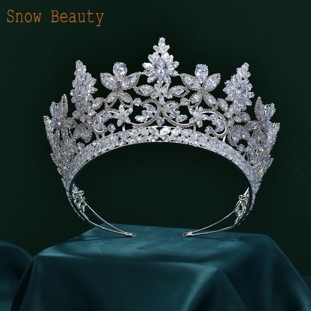 A524 Luxury Bridal Headpiece Wedding Tiaras and Crowns Silver Zirconia Queen's Crown Prom Jewelry Shine Princess Hairwear
A524 Luxury Bridal Headpiece Wedding Tiaras and Crowns Silver Zirconia Queen's Crown Prom Jewelry Shine Princess Hairwear