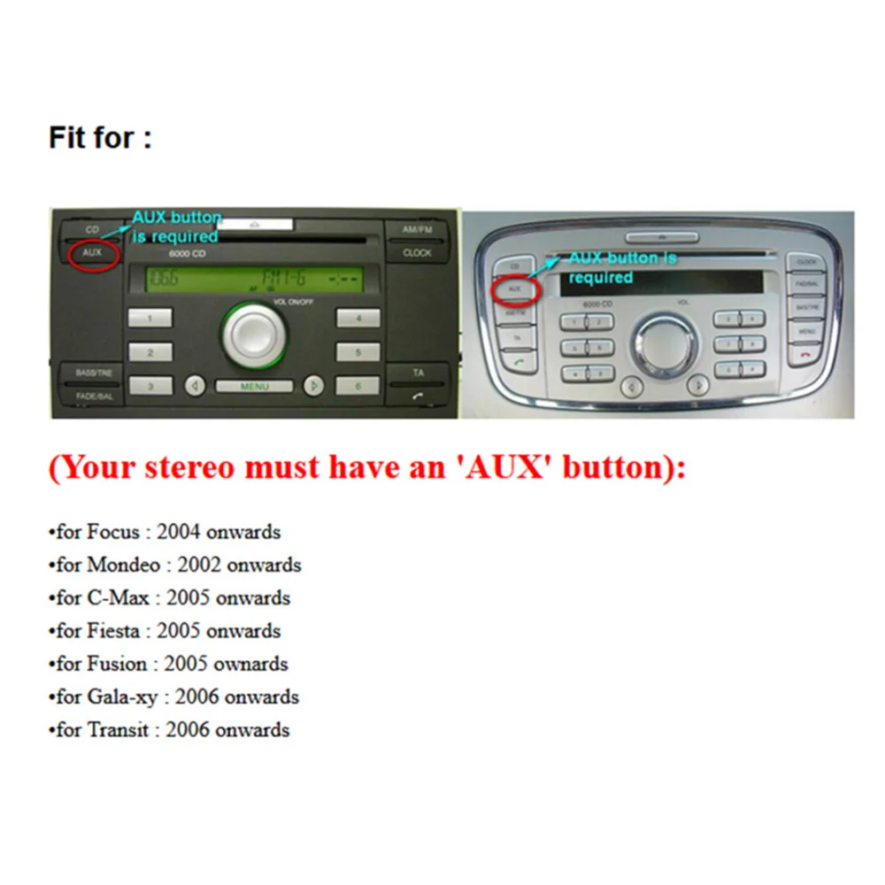 1 Set Bluetooth Music Adapter Part Replacement With Microphone AUX USB Audio Cable For Ford 6000CD Radio Durable
1 Set Bluetooth Music Adapter Part Replacement With Microphone AUX USB Audio Cable For Ford 6000CD Radio Durable