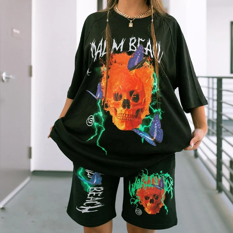 2022 Summer new letter Print Classic Women's Set Sporting Short Sleeve O-Neck t-shirt Shorts Suit Two Piece Set Tracksuit
2022 Summer new letter Print Classic Women's Set Sporting Short Sleeve O-Neck t-shirt Shorts Suit Two Piece Set Tracksuit