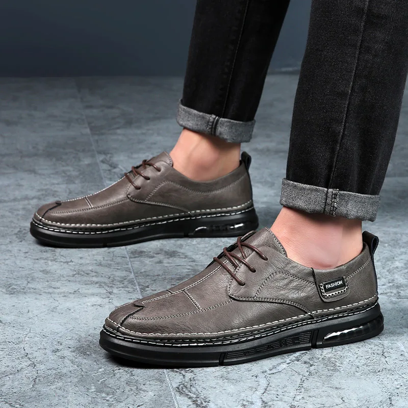 Genuine leather shoes men's shoes waterproof breathable men's black British sports business formal casual shoes Flats Sewing
Genuine leather shoes men's shoes waterproof breathable men's black British sports business formal casual shoes Flats Sewing